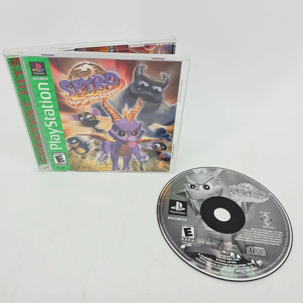 Spyro Year of the Dragon Sony PlayStation 1 PS1 Greatest Hits 2000 Complete